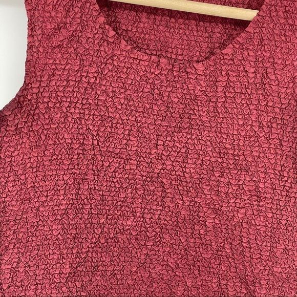 Tania Nardi Textured Waffle Tank Top – Deep Wine Red - Picture 6 of 8
